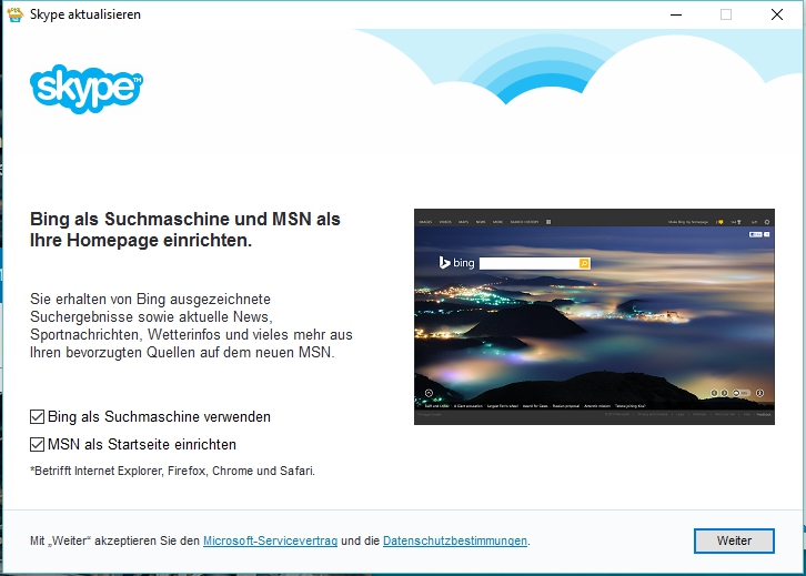 Installation unerwünschter Zusatzsoftware als Default