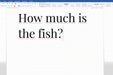 How-much-is-the-fish-Word