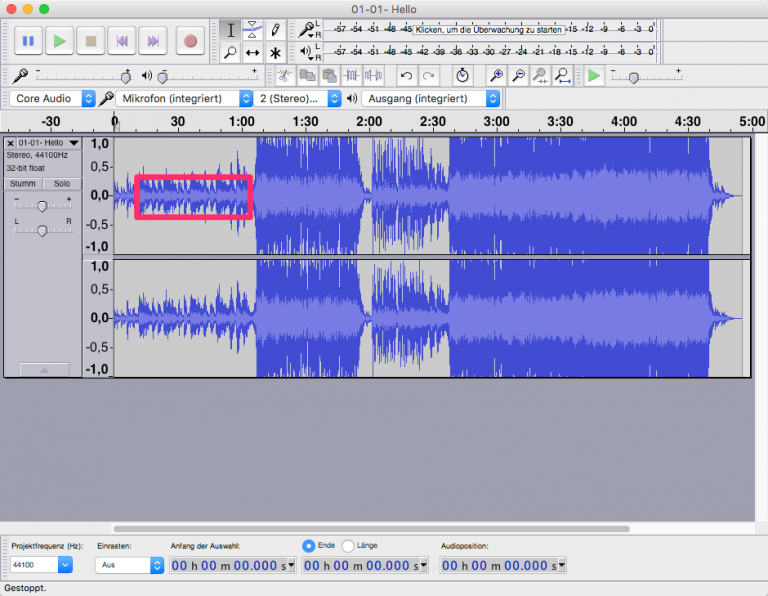 Gleiche Hervorhebung wie beim Podcast